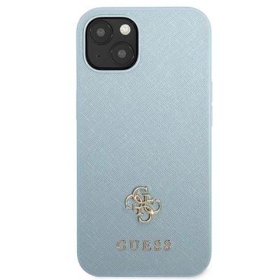 3. Etui Guess Saffiano 4G Small Metal Logo na iPhone 13 - niebieskie
