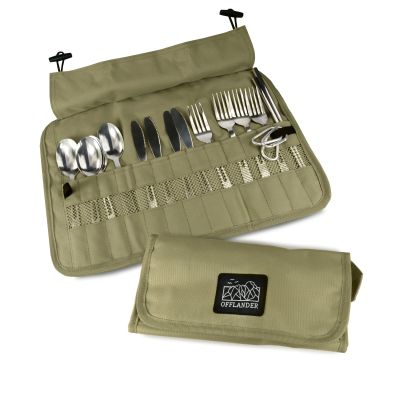 25. Sztućce turystyczne Offlander zestaw w etui OFF_CACC_27