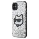 2. Etui Karl Lagerfeld Glitter Choupette Patch na iPhone 11 / Xr - srebrne