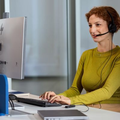 124. Słuchawki przewodowe HP Poly Mission 415 Monaural USB Wired Headset