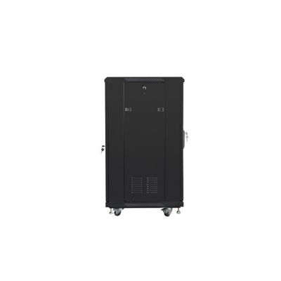 10. Szafa rack Lanberg FF01-6622-12B (22U; 19''; 1160 mm / 600mm / 600 mm; stojąca; Szklane; 800 kg; kolor czarny)