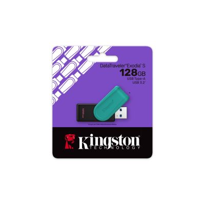 3. KINGSTON FLASH 128GB USB 3.2 Gen 1 DataTraveler Exodia S B+T