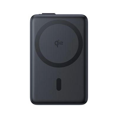 6. Powerbank Baseus Nomos 10000mAh 30W Qi2 z podstawką kompatybilny z MagSafe z wbudowanym kablem USB-C - czarny