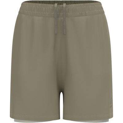 5. Spodenki damskie Odlo ESSENTIAL 4 INCH 2-in-1 short beżowe