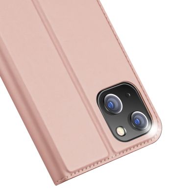 3. Etui do iPhone 15 Plus pokrowiec z klapką i portfelem Dux Ducis Skin Pro - różowe