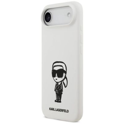 2. Etui Karl Lagerfeld Silicone Karl Sketch & Logo MagSafe na iPhone 17 Air - białe