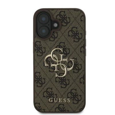3. Etui Guess 4G Big Logo na iPhone 16 - brązowe