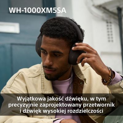 20. Słuchawki bezprzewodowe SONY WH-1000XM5SA Black