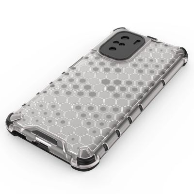 4. Honeycomb etui pancerny pokrowiec z żelową ramką Xiaomi Redmi K40 Pro+ / K40 Pro / K40 / Poco F3 przezroczysty