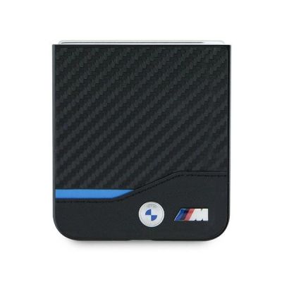 5. Etui BMW Carbon Blue Line na Samsung Galaxy Z Flip 6 - czarne
