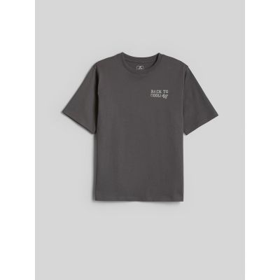 5. T-shirt loose z nadrukiem chłopięcy 4F 4FJRAW26TTSHM4529-25S