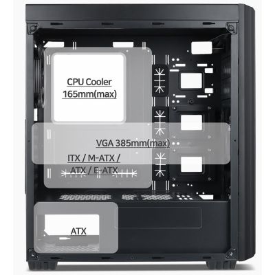 11. GEMBIRD OBUDOWA FORNAX K500 MIDI-TOWER (2X USB 3.0, 1X USB TYP-C, CZYTNIK KART, HD AUDIO) CZARNA