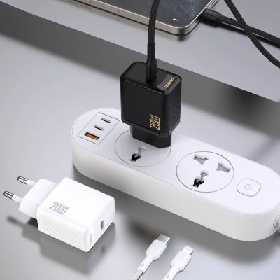 6. Ładowarka sieciowa Dudao A26LEU PD 20W GaN USB-C z kablem USB-C - Lightning - czarna