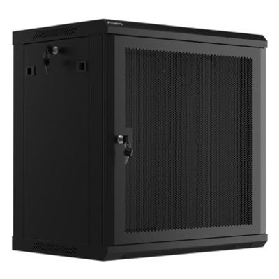 SZAFA INSTALACYJNA RACK WISZĄCA 19" 12U 600X450 CZARNA DRZWI PERFOROWANE LANBERG (FLAT PACK)
