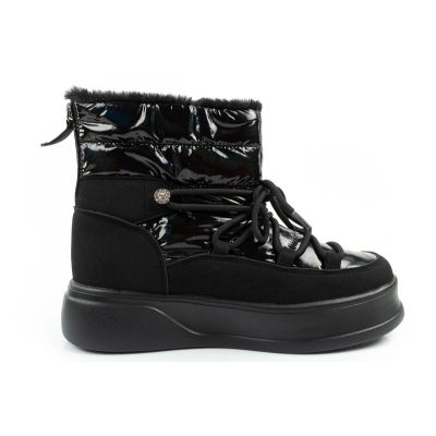 4. Lee Cooper buty sportowe damskie zimowe trekkingowe ocieplane lakierowane