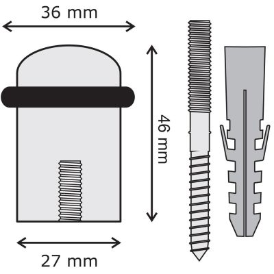 5. ODBÓJ DRZWIOWY 27/46 MM STAL NIERDZEWNA SATYNA  KOWALSKI