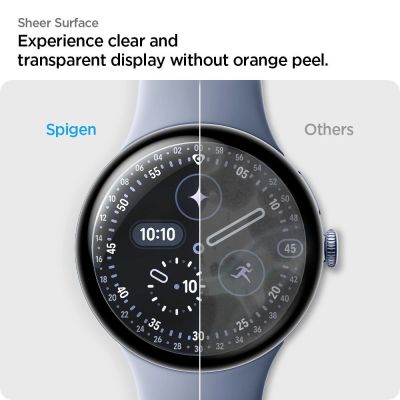 9. Folia hydrożelowa Spigen Elite Shield EZ Fit 2-Pack na Google Pixel Watch 45 mm