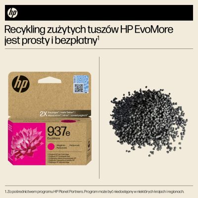 4. HP Oryginalny purpurowy tusz 937e EvoMore