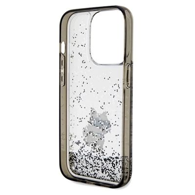 7. Etui Karl Lagerfeld Liquid Glitter Choupette na iPhone 14 Pro Max - przezroczyste