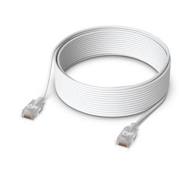 2. Ubiquiti UACC-Cable-Patch-EL-15M-W kabel sieciowy Półprzezroczysty, Biały Cat6