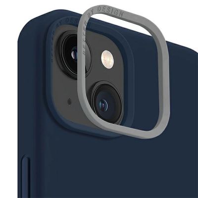 6. Etui Uniq Lino na iPhone 14 Plus - niebieskie