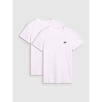 T-shirt slim gładki męski (2-pack) męski 4F 4FRMM00TTSHM3068-10S