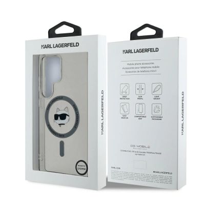 8. Etui Karl Lagerfeld Button Choupette Head Printed Logo MagSafe Samsung Galaxy S25 Ultra czarny