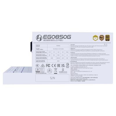 5. Zasilacz Lian Li EDGE GOLD 850 80 PLUS Gold Netzteil, PCIe 5.1, ATX 3.1 - 850 Watt, weiß