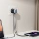 7. Ładowarka GaN Joyroom JR-TCL02 65W USB-A USB-C z wbudowanym kablem USB-C - czarna