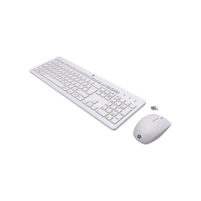 Zestaw klawiatura + mysz HP 230 Wireless Mouse and Keyboard Combo bezprzewodowe białe 3L1F0AA