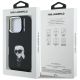 8. Etui Karl Lagerfeld IML Aquarelle Karl & Logo MagSafe na iPhone 16 Pro Max - czarne