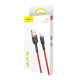 9. Kabel Baseus Cafule USB-A / Lightning 1.5A QC 3.0 2 m - czerwony