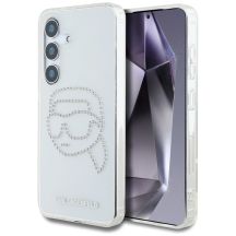 Etui Karl Lagerfeld Rhinestones Karl Head Logo Samsung Galaxy S25 przezroczysty