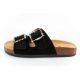 2. Lee Cooper buty laczki damskie klapki wsuwane czarne zamsz wygodne lekkie