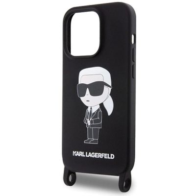 5. Etui Karl Lagerfeld Crossbody Silicone Ikonik do iPhone 15 Pro Max - czarne