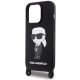 5. Etui Karl Lagerfeld Crossbody Silicone Ikonik do iPhone 15 Pro Max - czarne