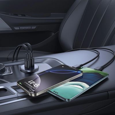 6. Ładowarka samochodowa Baseus GoTrip USB-C / USB-A 30W - czarna