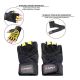 24. Rękawice na siłownię Black/Yellow HMS RST01 r.L