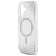 6. Etui Guess HC Resin Bottom Glitter MagSafe na iPhone 16 - srebrne