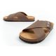 8. Bio Bio buty laczki męskie klapki profilowane skóra naturalna brązowe