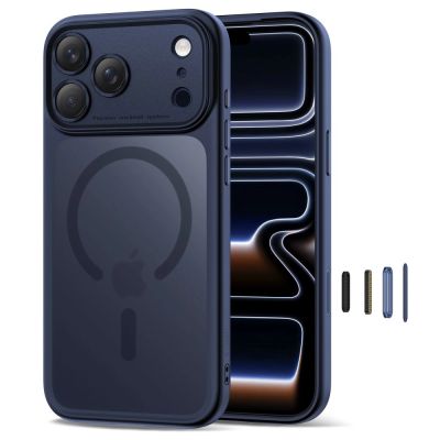 2. Etui Tech-Protect Magpeak Magsafe CC na iPhone 17 Pro - granatowy mat