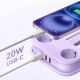 4. Listwa zasilająca Orico AP3 20W GaN 5w1 2x AC + 2x USB-A + 1x USB-C - fioletowa