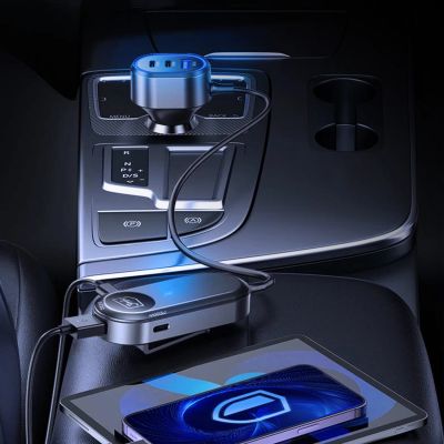 11. Ładowarka samochodowa 3mk Double Car Charger 135W PD QC PPS USB-C USB-A - czarna