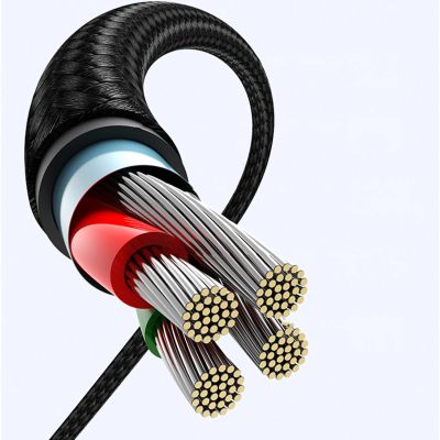 3. Ugreen kabel kątowy 90° USB C - USB 2.0 480Mb/s 3A 3m czarny (US176)