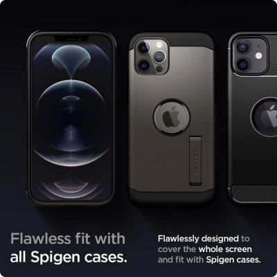 7. Szkło hartowane Spigen Glas.tR EZ Fit na iPhone 12 / iPhone 12 Pro - 2 szt.