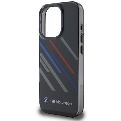 6. Etui BMW Motosport IML Random Stripes na iPhone 16 Pro Max - czarne