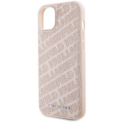 6. Etui Karl Lagerfeld Quilted K Pattern na iPhone 15 Plus / 14 Plus - różowe