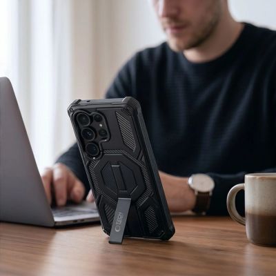 5. Etui Tech-Protect MagBlast MagSafe + szkło hartowane 2-Pack na Samsung Galaxy S26 Ultra - czarne
