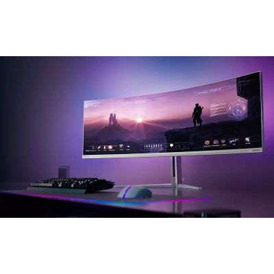 127. Philips Evnia 8000 49M2C8900/00 monitor komputerowy 124,2 cm (48.9") 5120 x 1440 px Dual QHD QDOLED Biały