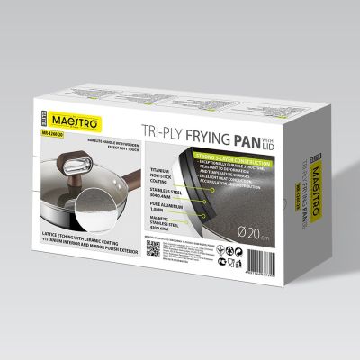 7. Patelnia z pokrywką TITANCORE 20cm MR-1260-20 MAESTRO